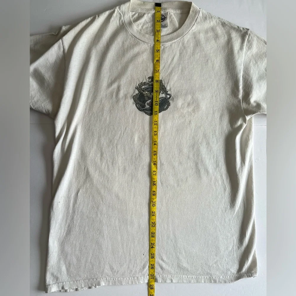Y2K Vintage Dragon & Panther Yin Yang Graphic Tee Delta Pro Weight - Picture 5 of 9